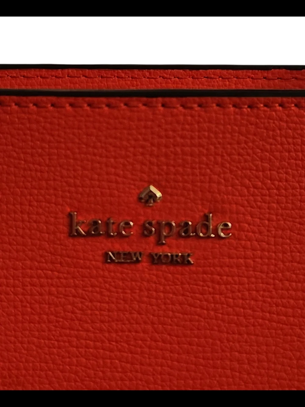 Kate Spade Cara Large Tote Orange Coral Saffiano Leather Preppy Chic Work Bag